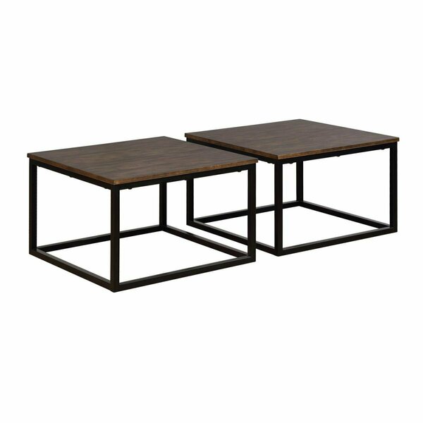 Kd Cama De Bebe Arcadia Acacia Wood Rectangle Coffee Tables Antiqued Mocha - Set of 2 KD3251424